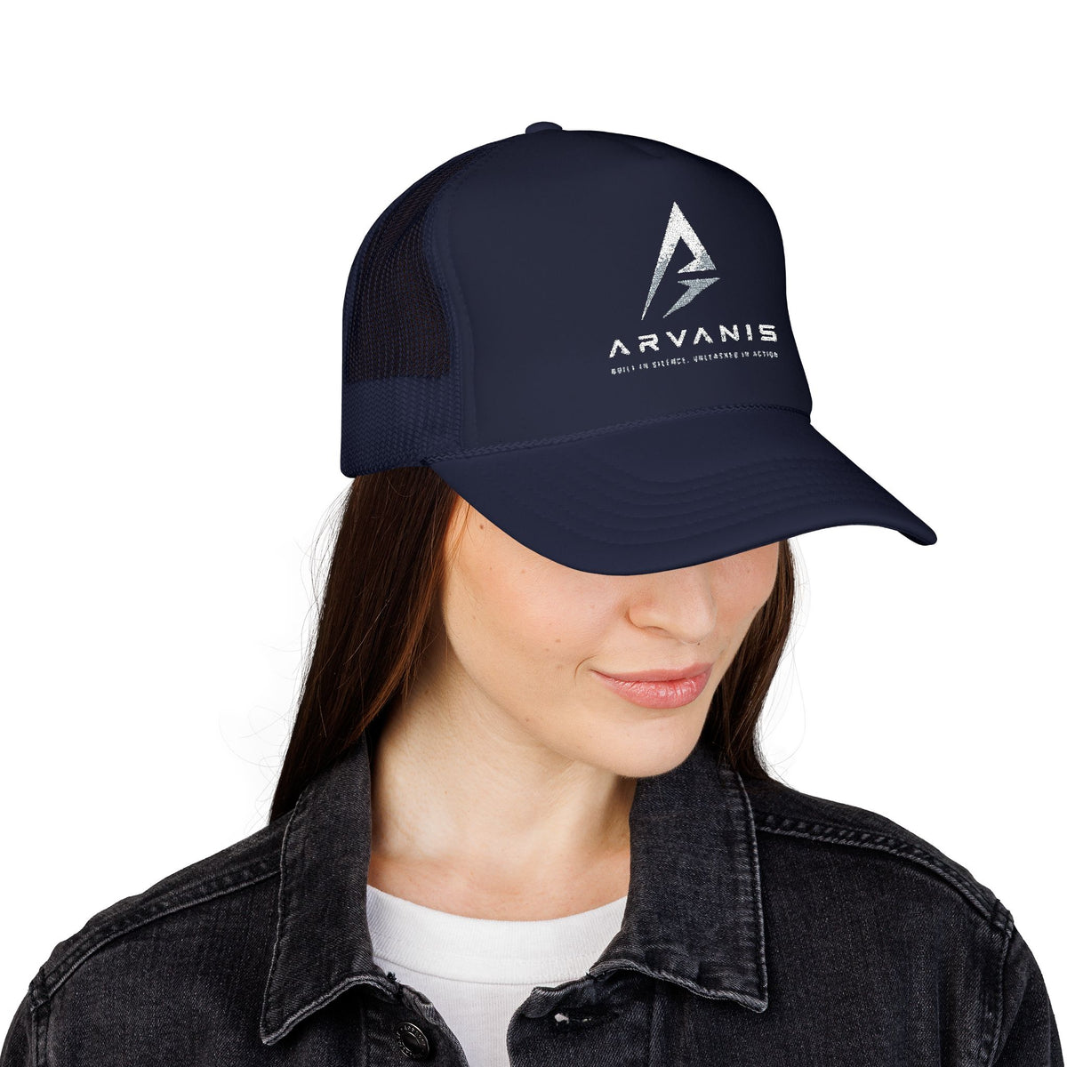 Arvanis Logo Trucker Hat — Vintage Distressed Foam Cap