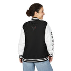 Vyxen Red & White Letterman Jacket — "VYXEN" Sleeve Logo