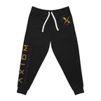 Axiom Athletic Joggers – Black Performance Sweatpants with Gold Logo