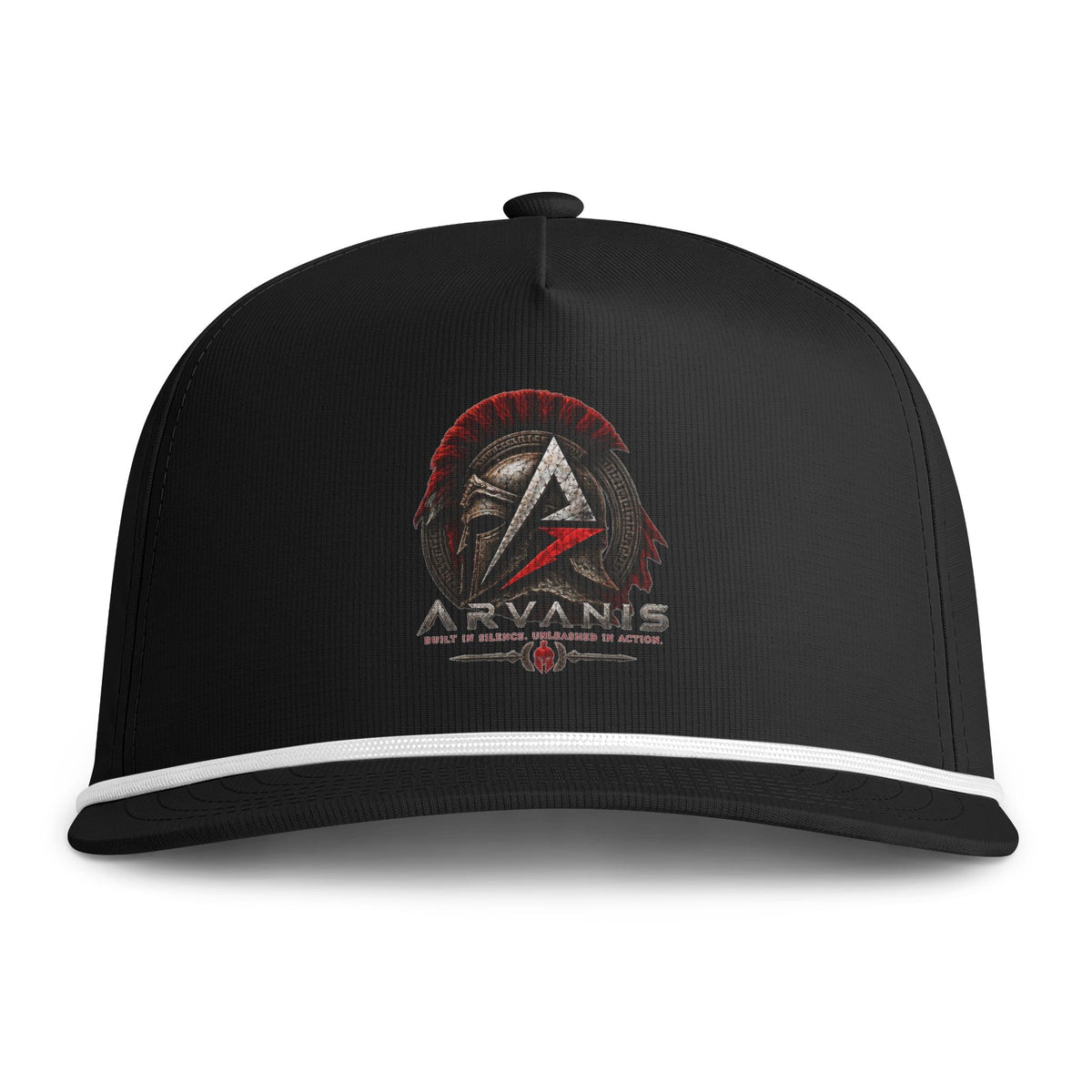 Spartan Logo Rope Cap — Sunwashed Baseball Hat with Red Crest