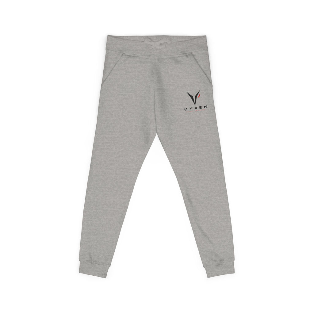 Embroidered Vytan Logo Sweatpants – White Fleece Joggers