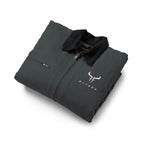 Work Jacket – Minimal Bull Skull Logo Black Duck Cloth Jacket