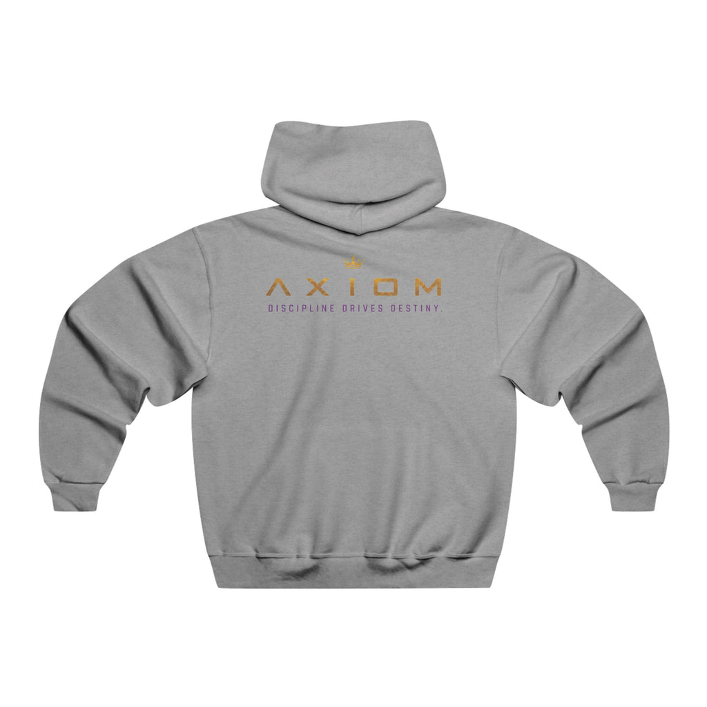 Axiom Gold Logo Hoodie — Minimalist Metallic Graphic Pullover
