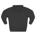 Primalis Minimal Logo Hoodie — White Fleece Pullover with Front Text & Back Emblem