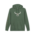 Pigment-Dyed Logo Hoodie — Bull Skull Front & Razera Back