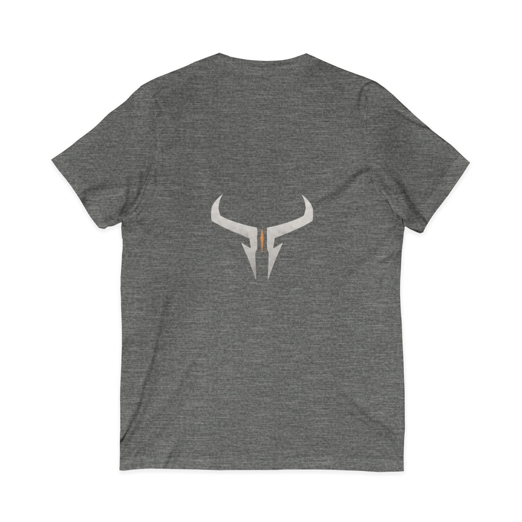 Razera Bull Logo V-Neck Tee — Minimal Gaming Emblem T-Shirt
