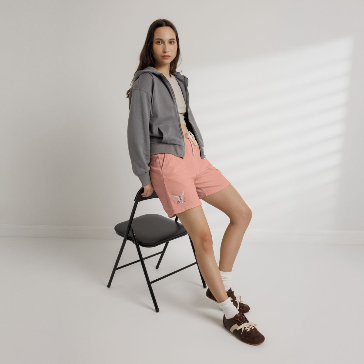 Lightweight Fleece Sweat Shorts — Garment-Dyed Comfort with Subtle Logo