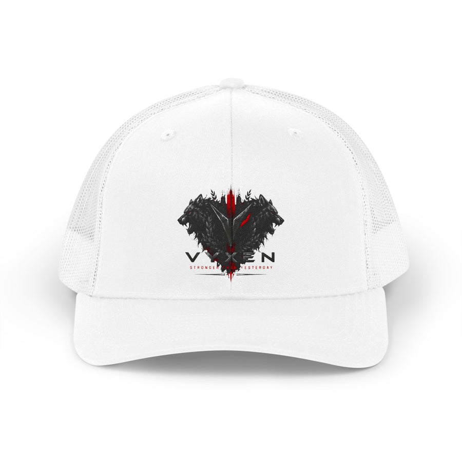 Valken Dark Wolf Trucker Hat — Retro Gaming Logo Mesh Cap