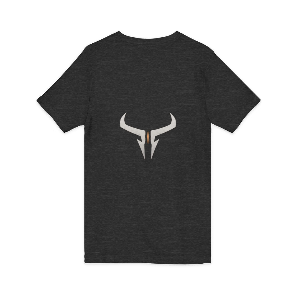 Razera Bull Logo V-Neck Tee — Minimal Gaming Emblem T-Shirt