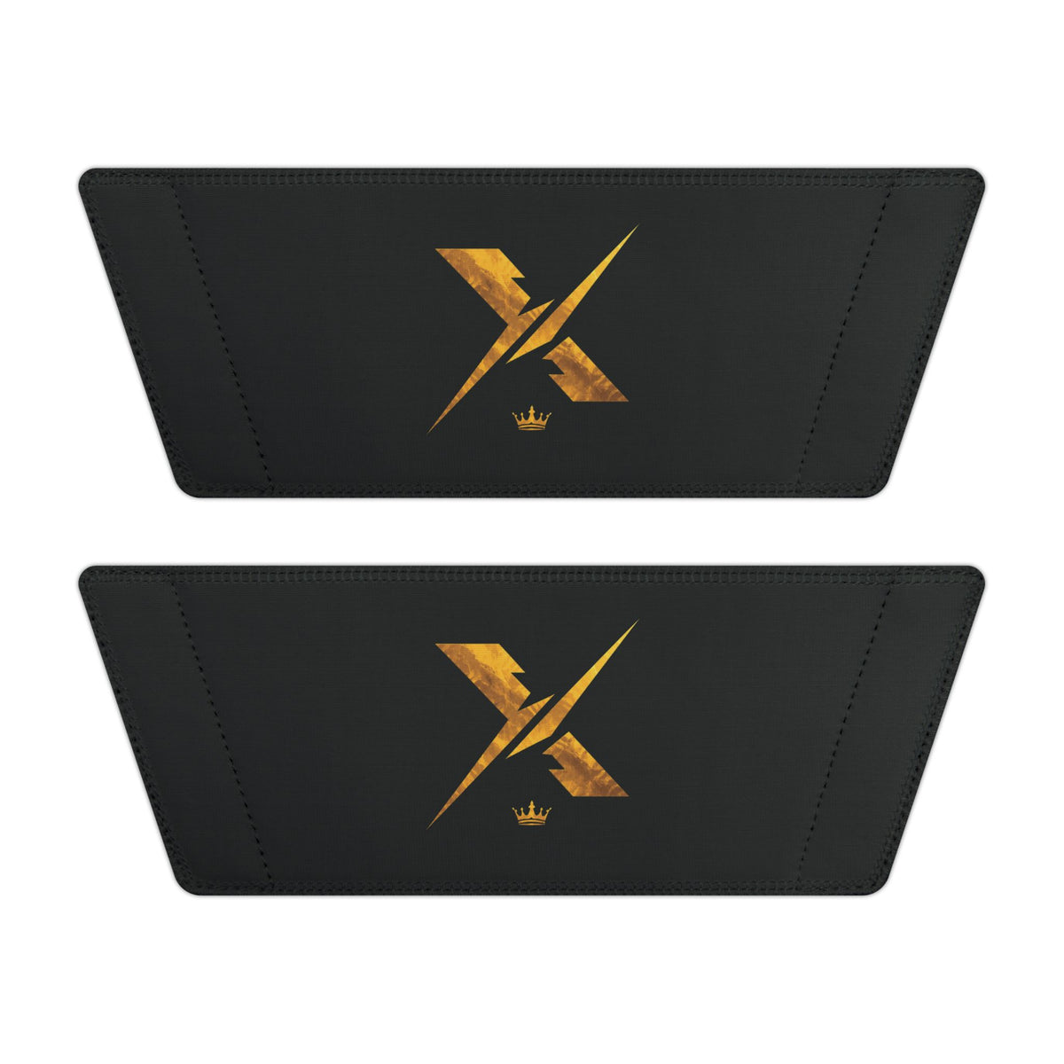 Slide Sandals - Black Band with Gold X Logo (Men's Removable-Strap Slides)