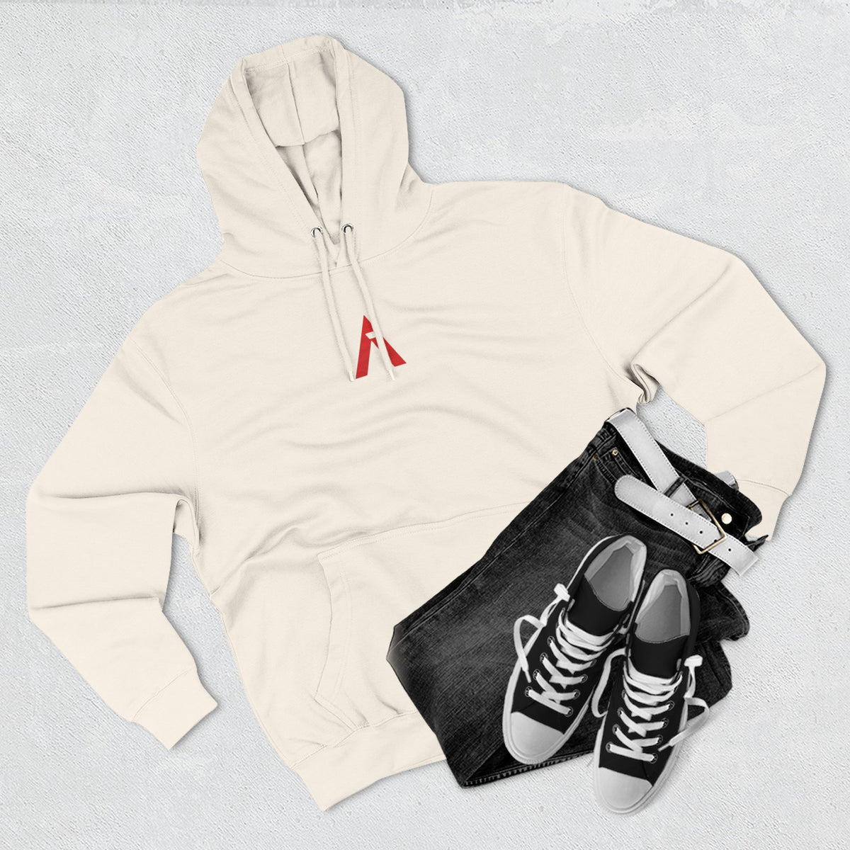 Ascend Mountain Logo Hoodie — Minimalist Outdoor Adventure Fleece