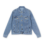 Men's Classic Denim Jacket — Light Wash Jean Jacket with Minimal Back Logo