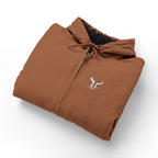 Hooded Work Jacket — Embroidered Bull Skull Logo