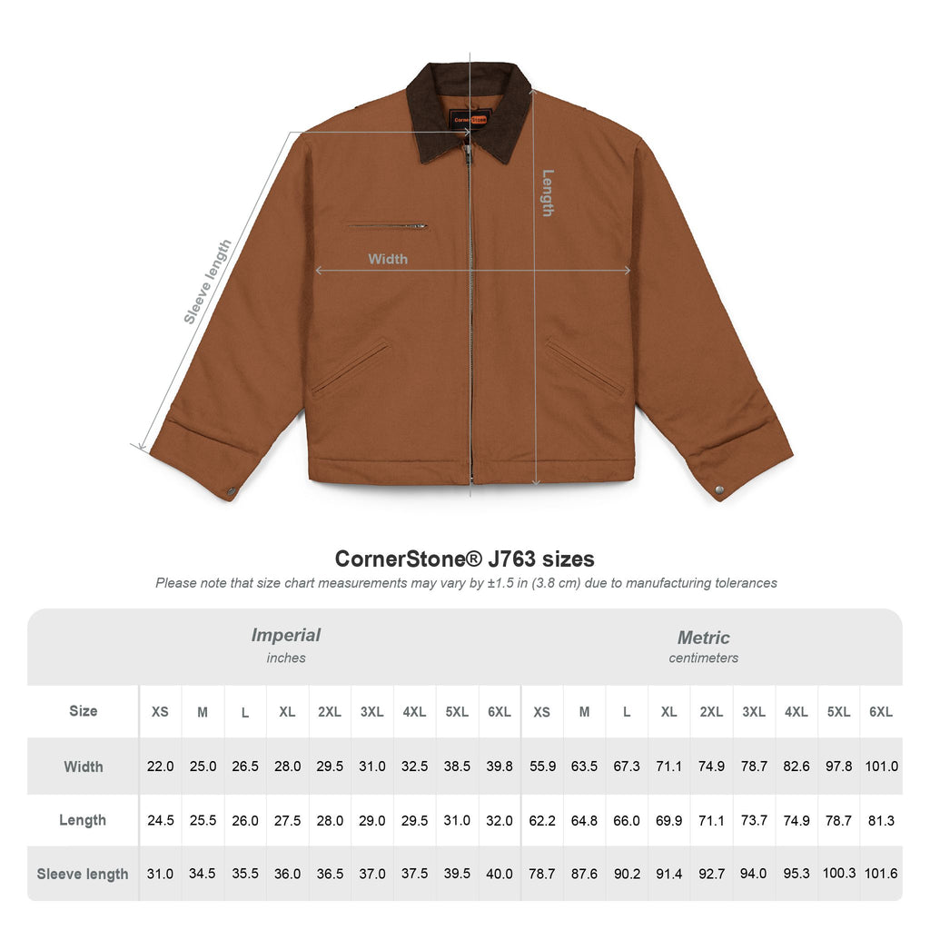 Work Jacket – Minimal Bull Skull Logo Black Duck Cloth Jacket