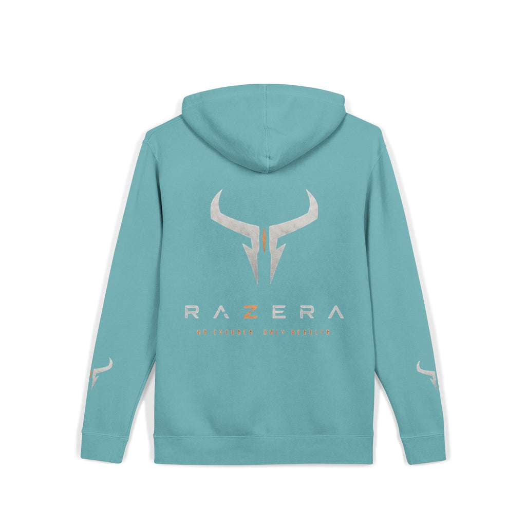 Razera Bull Logo Hoodie — Pigment-Dyed Pink Comfort Pullover