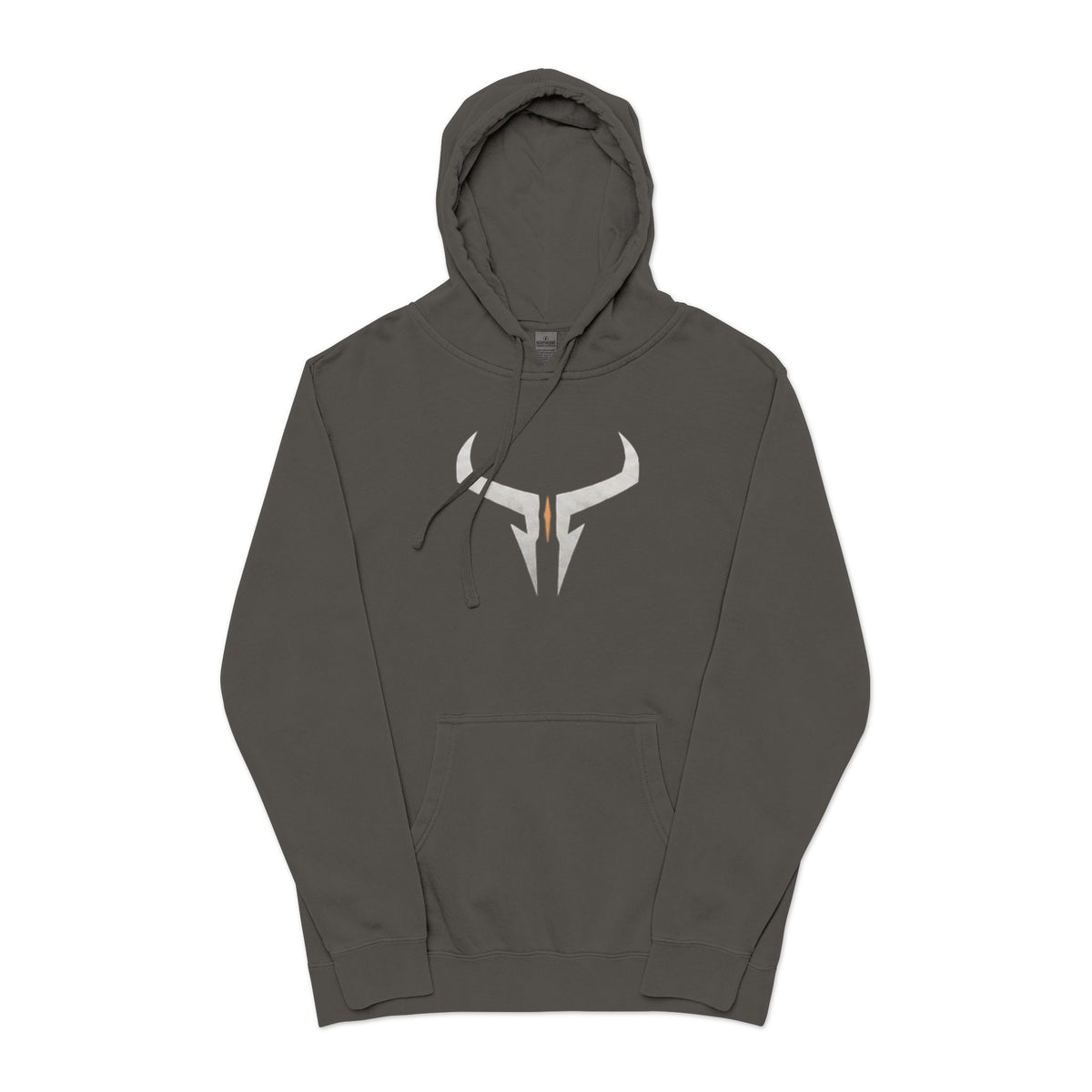 Pigment-Dyed Logo Hoodie — Bull Skull Front & Razera Back