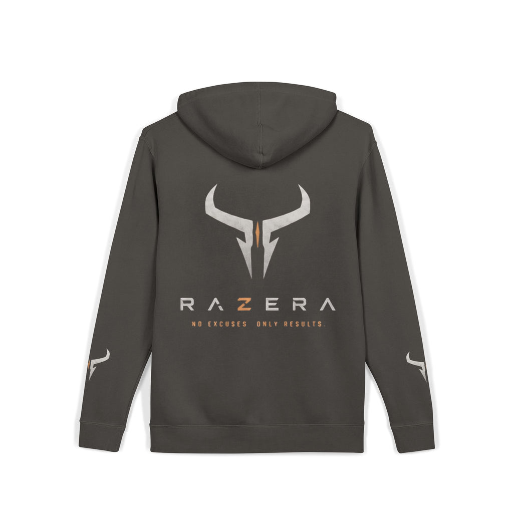 Razera Bull Logo Hoodie — Pigment-Dyed Pink Comfort Pullover