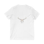 Razera Bull Logo V-Neck Tee — Minimal Gaming Emblem T-Shirt