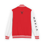 Vyxen Red & White Letterman Jacket — "VYXEN" Sleeve Logo