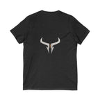 Razera Bull Logo V-Neck Tee — Minimal Gaming Emblem T-Shirt