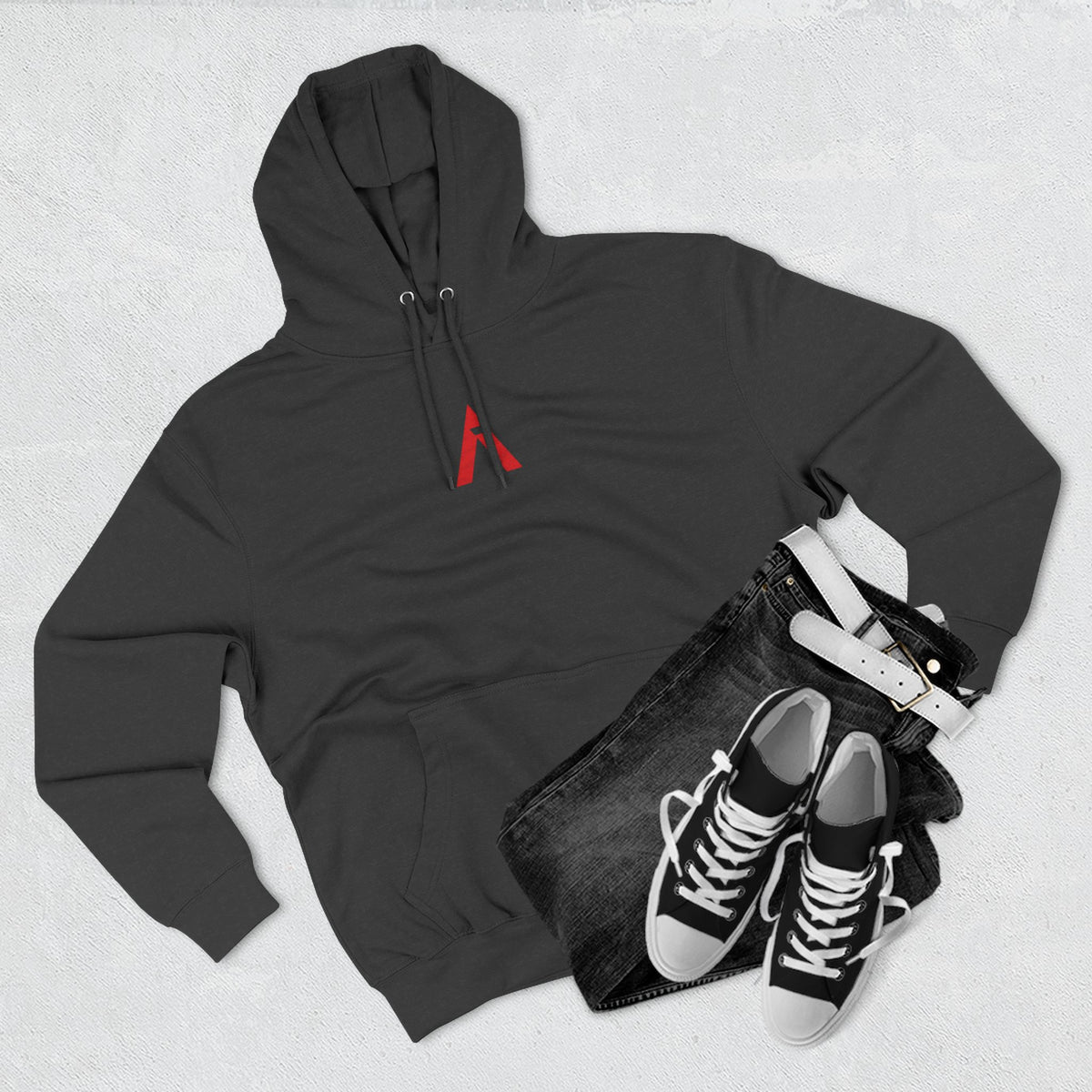Ascend Mountain Logo Hoodie — Minimalist Outdoor Adventure Fleece